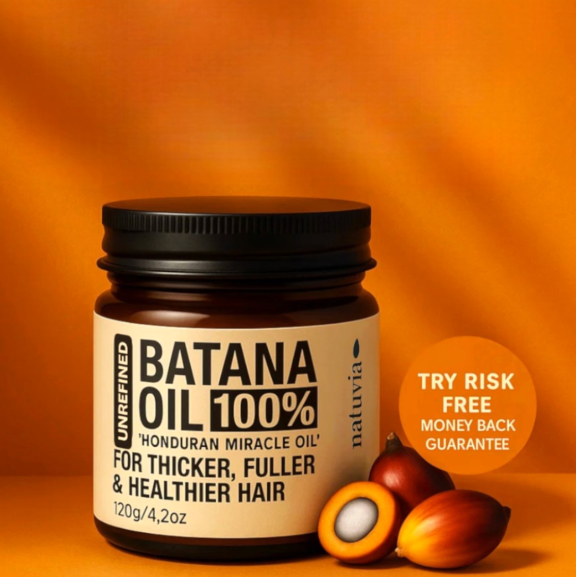 Natuvia 100% Unrefined Batana Oil